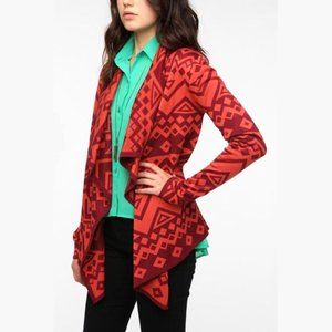 Urban Outfitters Aztec Open Waterfall Sweater